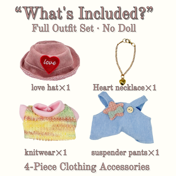 Blue Hoodie Outfit Set for 17cm / 6.69in Doll – Casual Streetwear Clothes with Headphones, Plaid Jacket, Pants and Shoes – (Doll Not Included) - Image 57