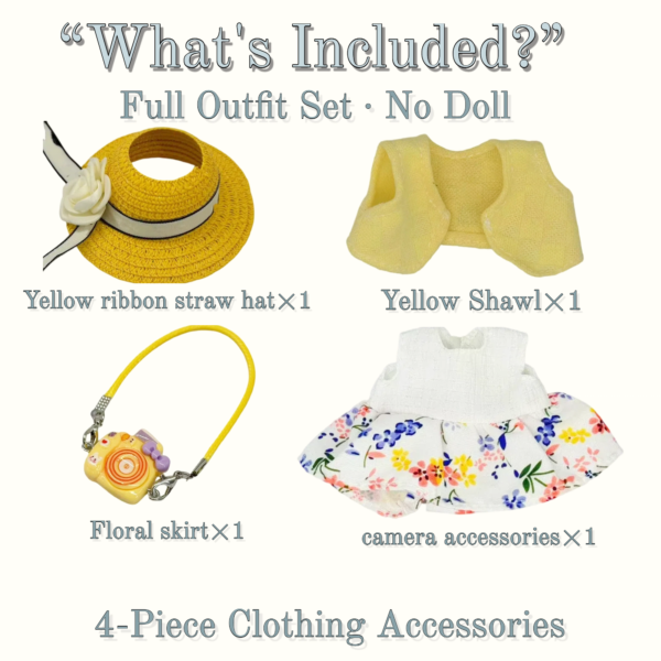 Blue Hoodie Outfit Set for 17cm / 6.69in Doll – Casual Streetwear Clothes with Headphones, Plaid Jacket, Pants and Shoes – (Doll Not Included) - Image 38