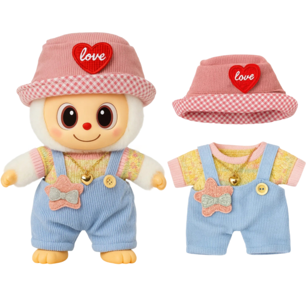Blue Hoodie Outfit Set for 17cm / 6.69in Doll – Casual Streetwear Clothes with Headphones, Plaid Jacket, Pants and Shoes – (Doll Not Included) - Image 56